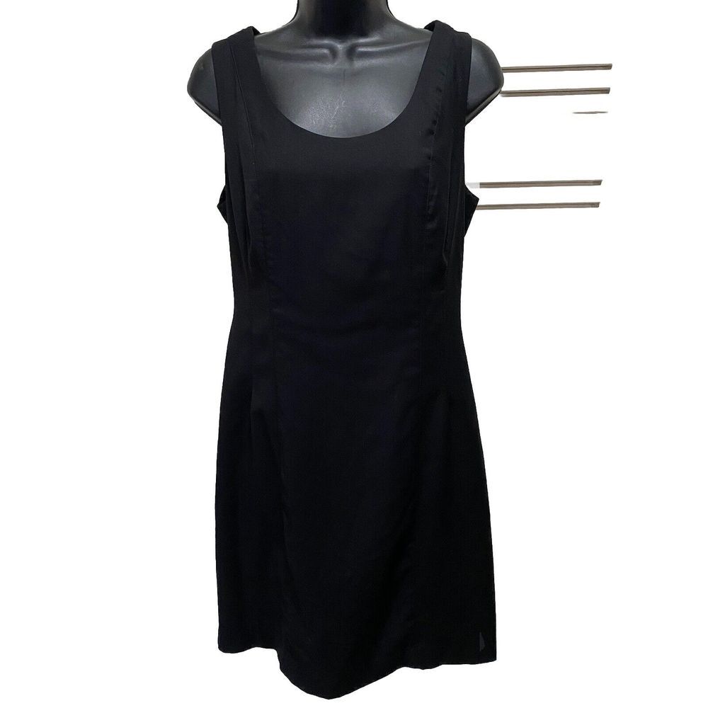 Forever 21 Black Midi Zip Back Sleeveless Lined Dress Size Medium